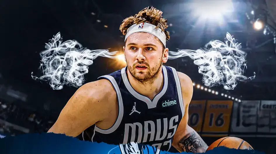 Mavericks star Luka Doncic with steam coming out of ears