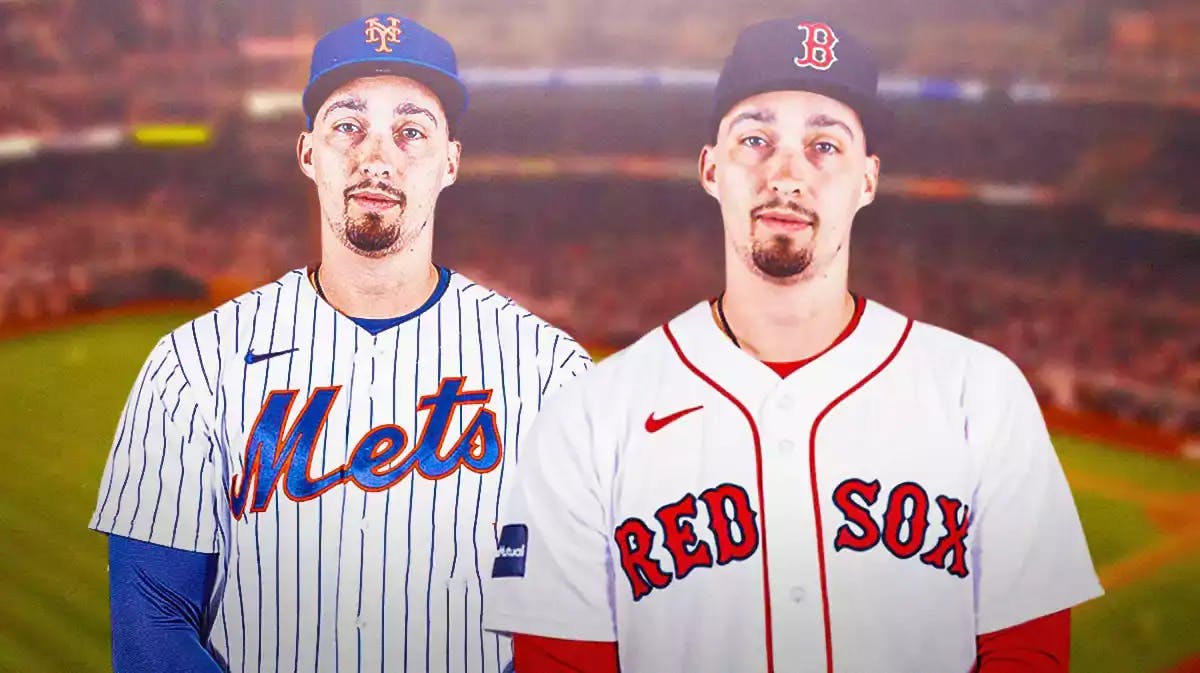 Blake Snell in a Mets and Red Sox uniform