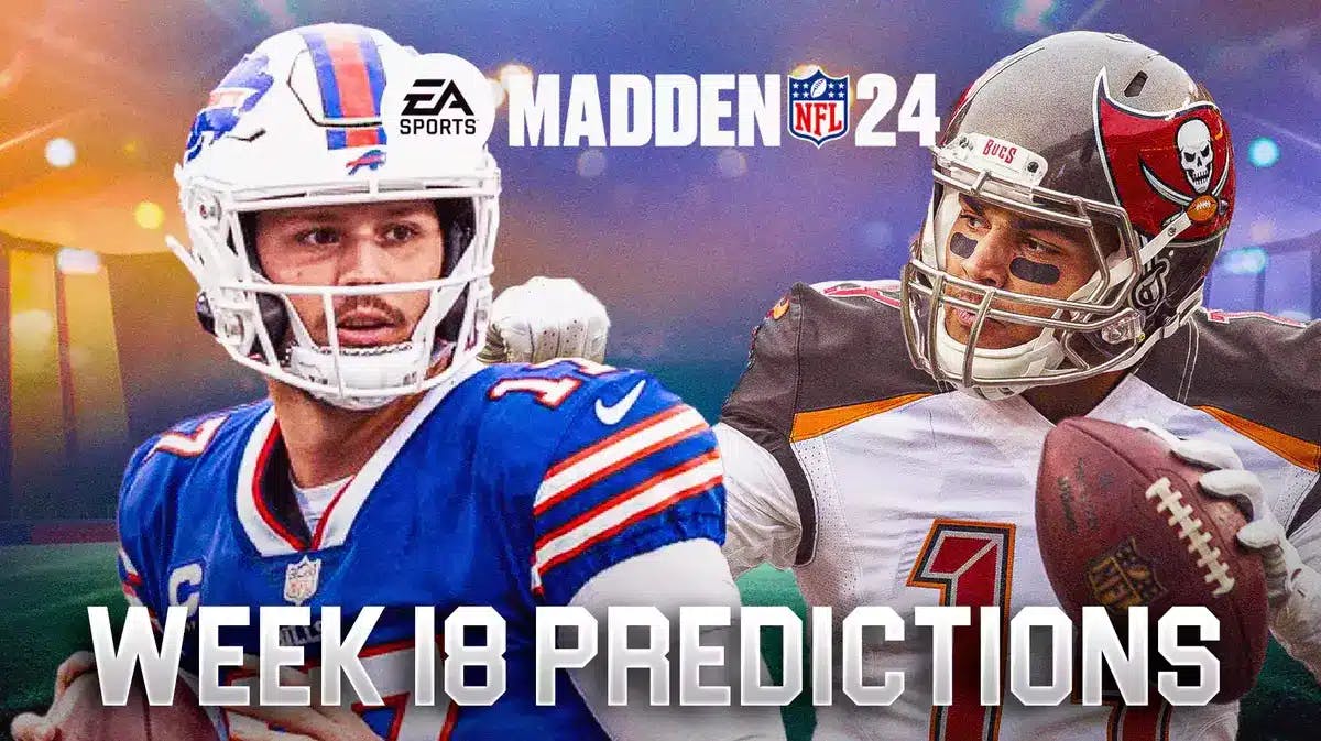 Madden 24 Simulates - NFL Week 18 Predictions - Bills Win Division