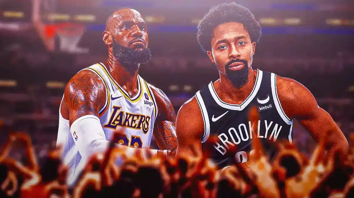 LeBron James (Lakers) with Spencer Dinwiddie (Nets)