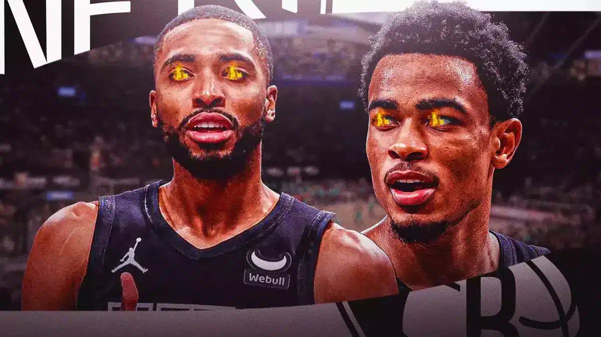 Nets' Mikal Bridges and Nic Claxton with fire in their eyes