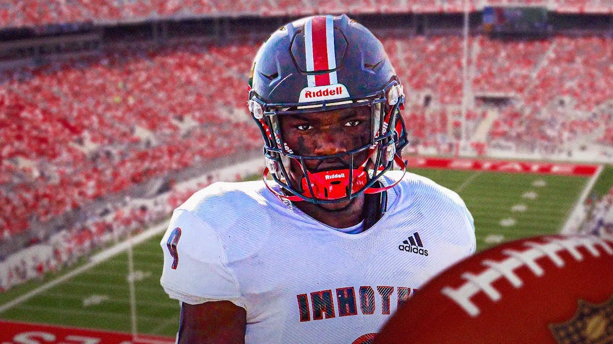 Ohio State football, Buckeyes, Ohio State football recruiting, Zahir Mathis, Ryan Day, Zahir Mathis with Ohio State football stadium in the background