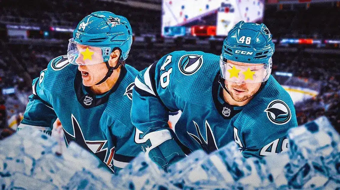 Sharks' Tomas Hertl, Mikael Granlund with stars in their eyes