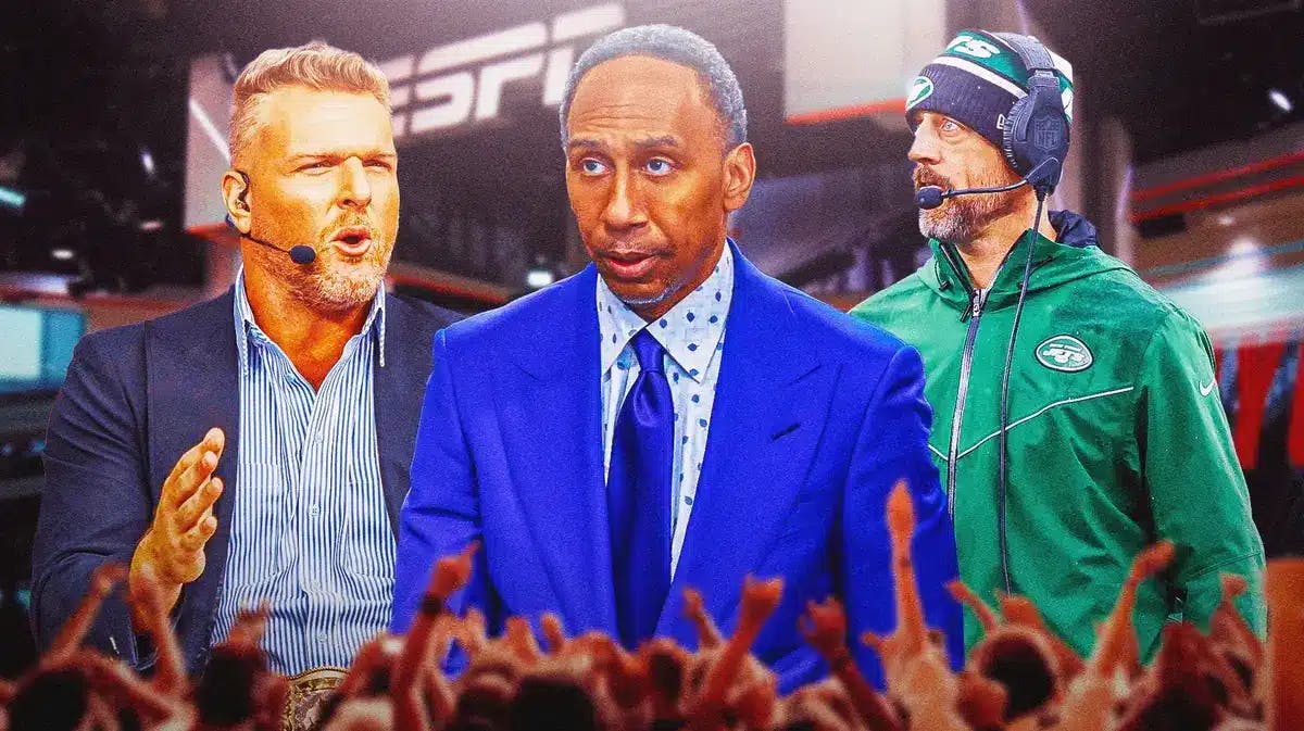 Stephen A. Smith doesn't believe that Pat McAfee is at fault in the ongoing beef between Aaron Rodgers & Jimmy Kimmel.