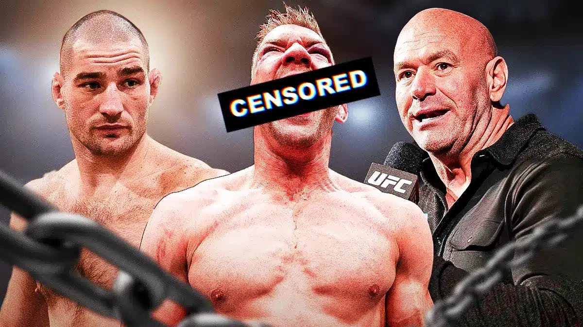 Dricus Du Plessis NSFW comment, Sean Strickland and Dana White behind him