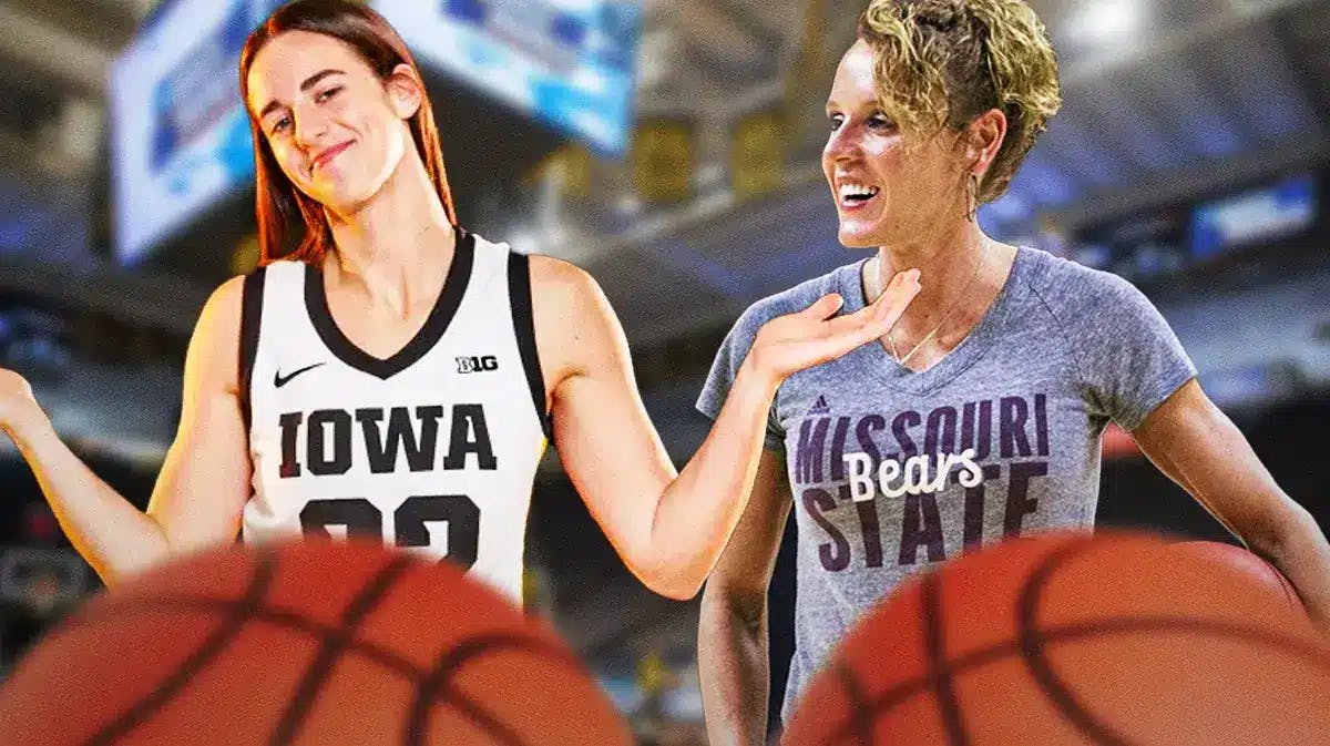 Iowa women’s basketball player Caitlin Clark and women’s basketball coach/former Missouri State women’s basketball player Jackie Stiles