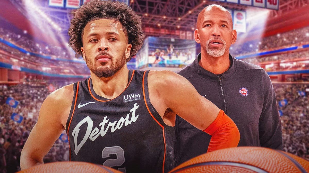 Detroit Pistons star Cade Cunningham and coach Monty Williams