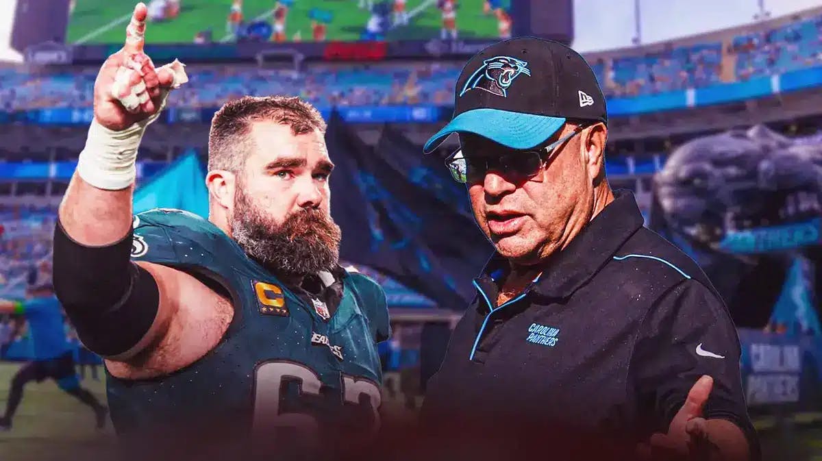 Jason Kelce and Panthers owner David Tepper