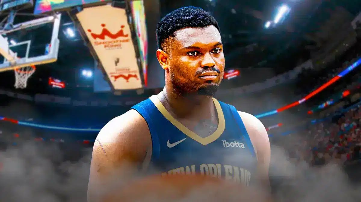 New Orleans Pelicans forward Zion Williamson with blank expression