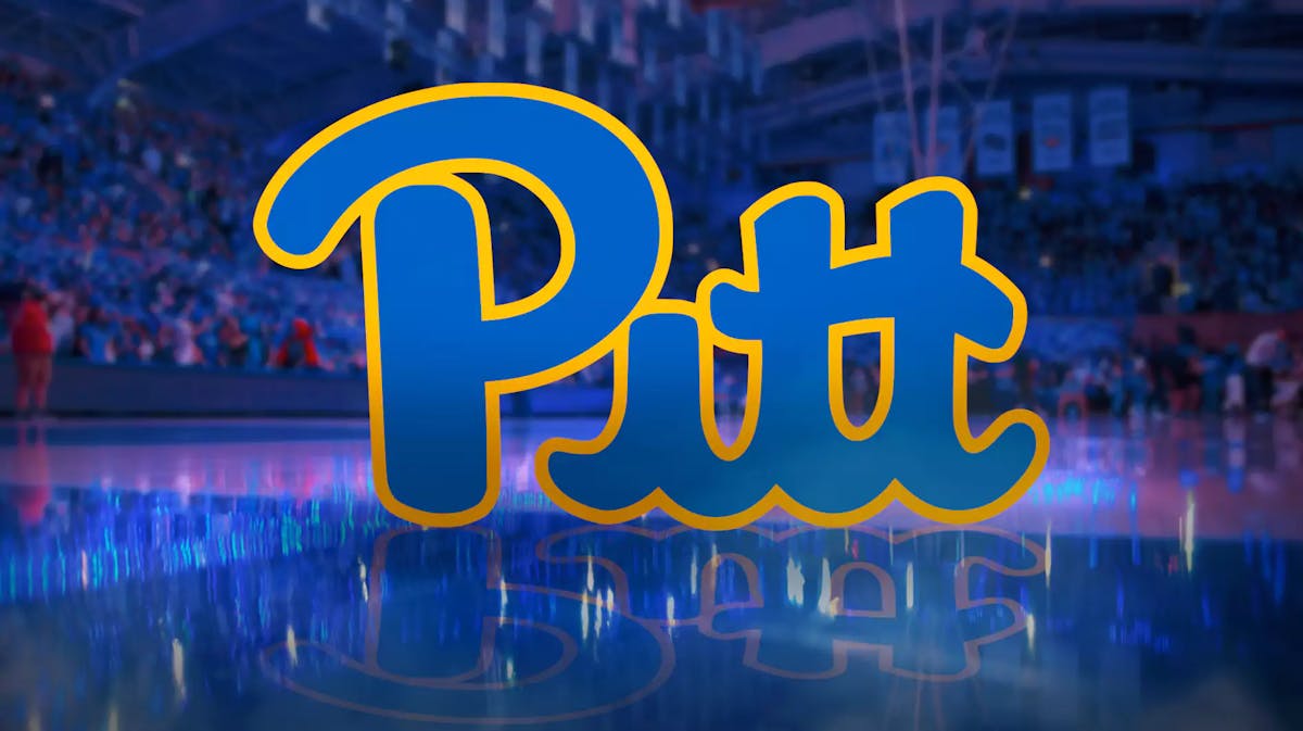 Pitt basketball, Panthers, Duke basketball, Blue Devils, Pitt Duke, Pitt logo with Duke basketball arena in the background