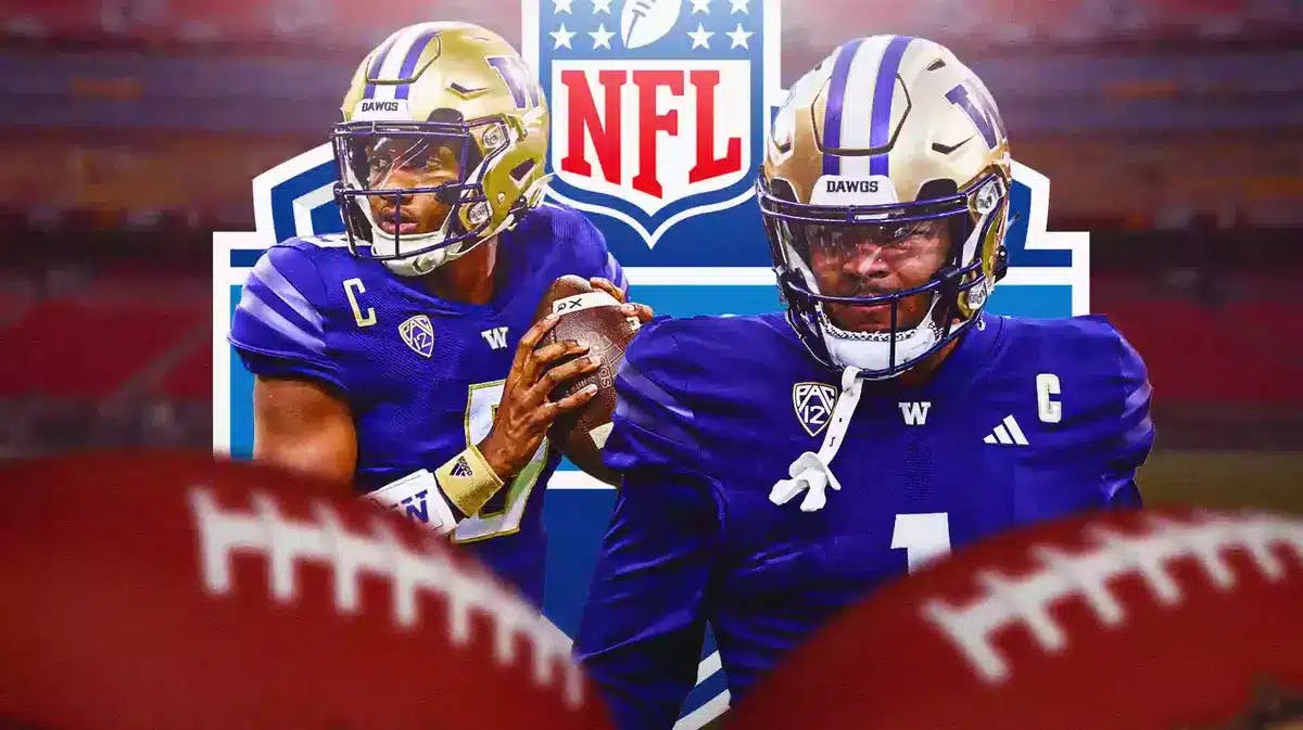 Washington football QB Michael Penix Jr. and Rome Odunze who are NFL Draft prospects to watch in College Football Playoff final.