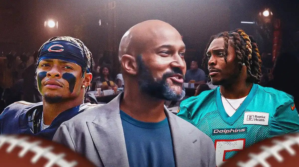 A collage of stills from the Keegan-Michael Key NFL commercial, "The Table Read"