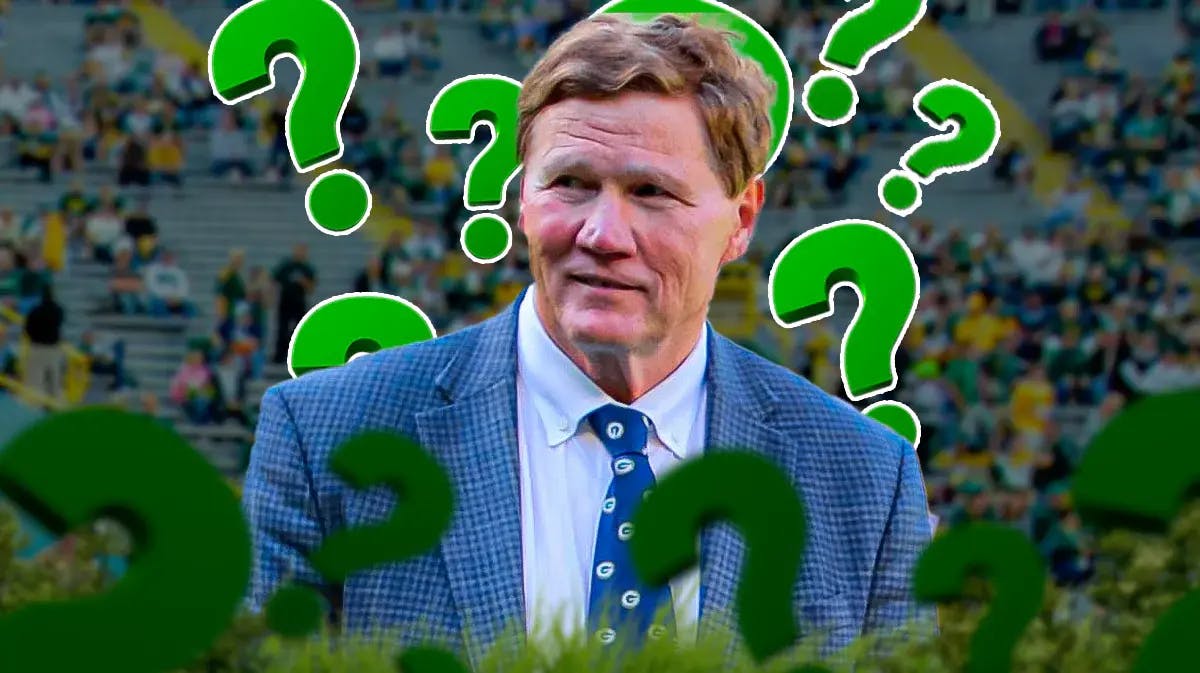 Packers CEO Mark Murphy with several question marks above his head