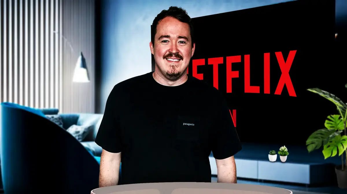 Shane Gillis with a Netflix logo.