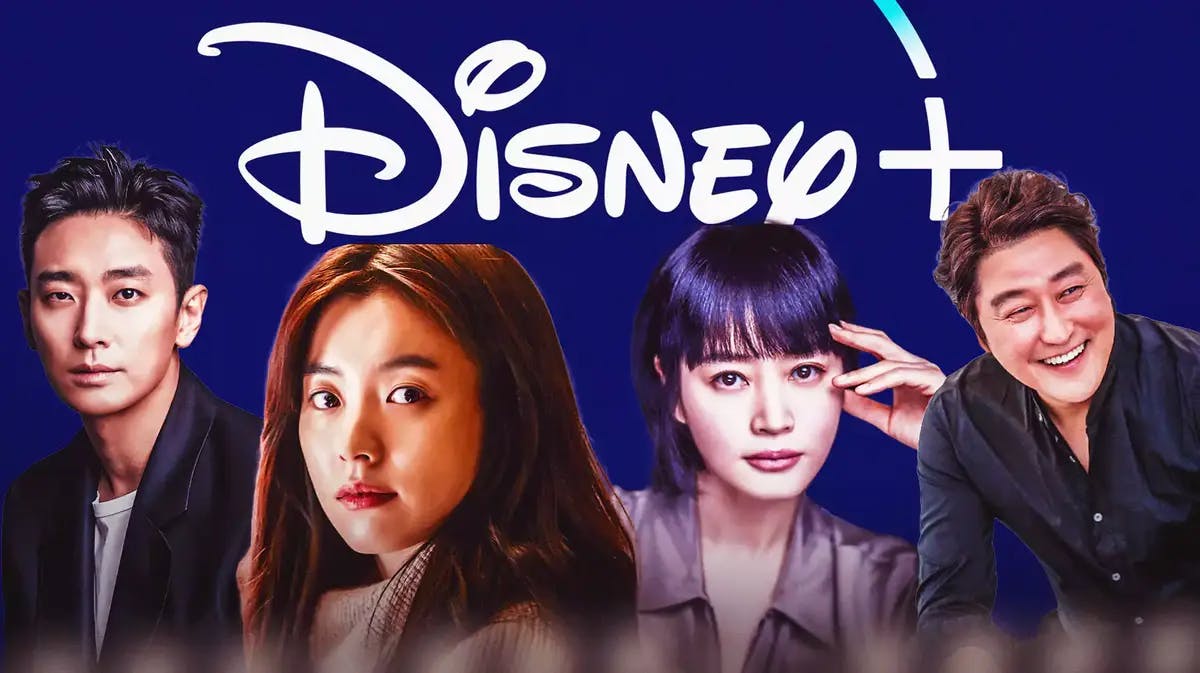 Ju Jihoon, Han Hyojoo, Kim Hyesoo and Song Kangho; Background Disney+ logo