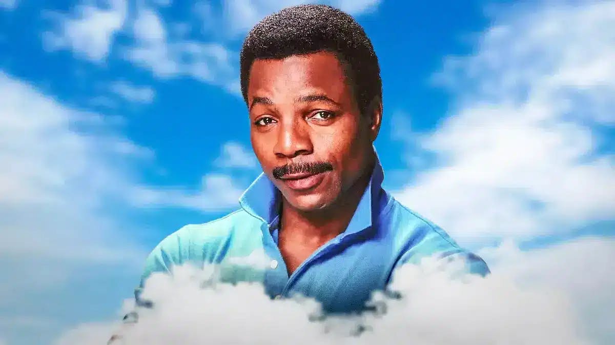 Rocky star Carl Weathers with clouds.