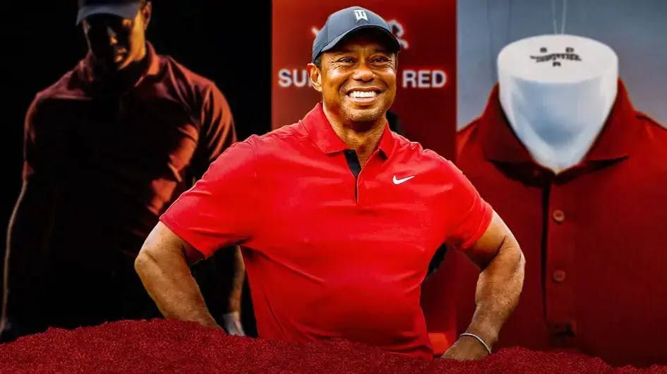 tiger woods sunday red