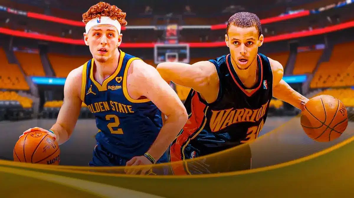 Warriors' Brandin Podziemski and rookie Stephen Curry