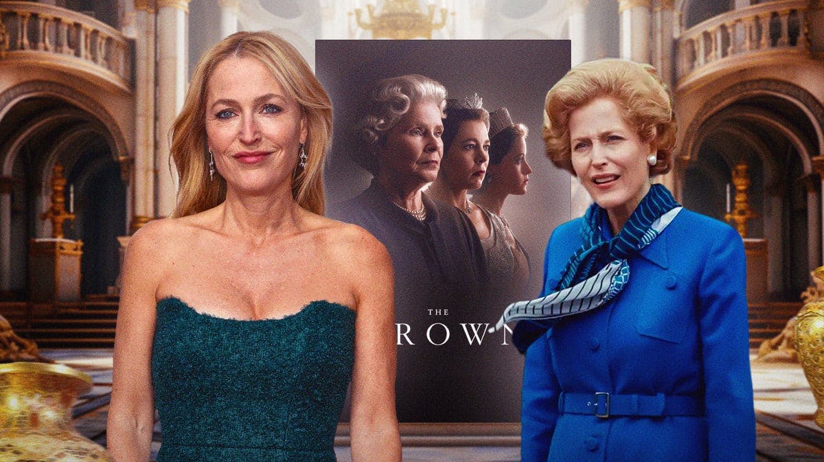 Latest Gillian Anderson photo, The Crown poster, Anderson as Prime Minister Margaret Thatcher in The Crown