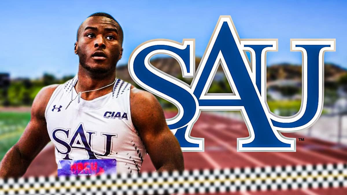 Saint Augustine's track star Terrell Robinson Jr. wins the 60-meter dash in the NCAA Division II Track National Championship.