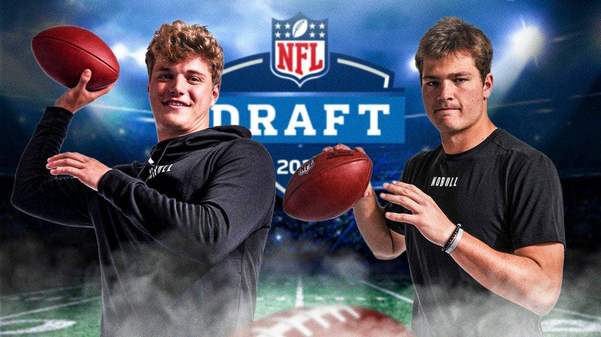 NFL Draft prospects JJ McCarthy and Drake Maye