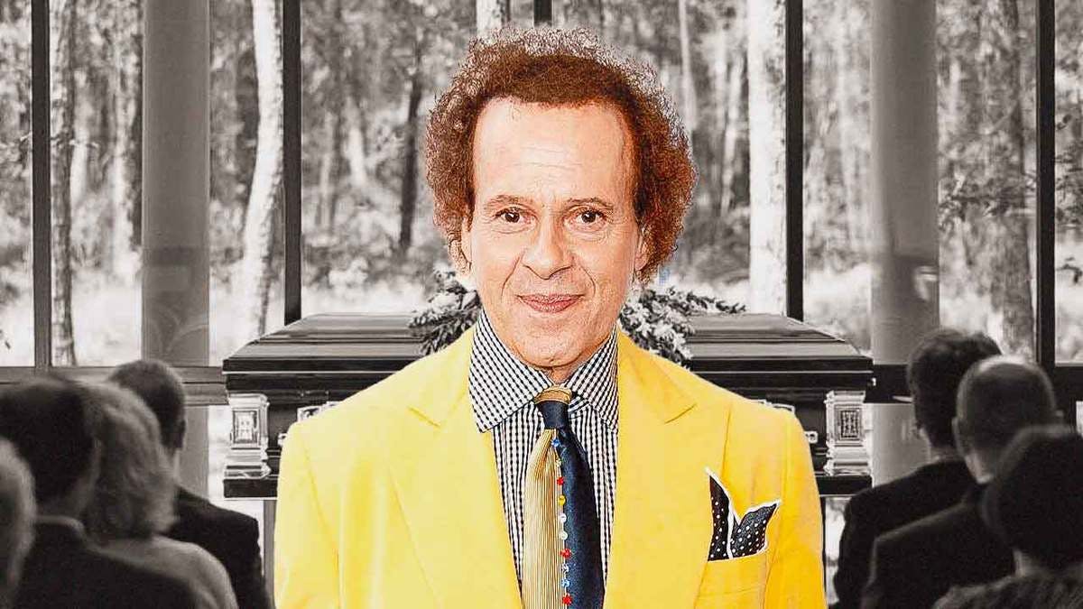 Richard Simmons at a funeral.