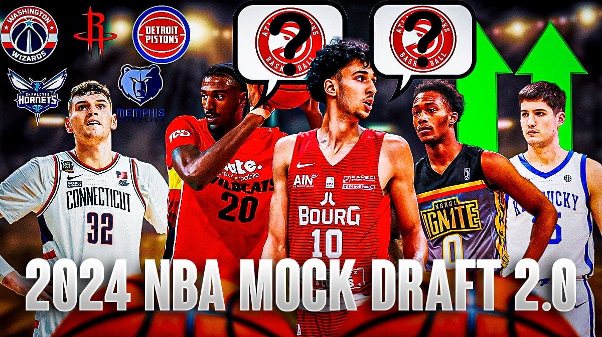 2024 NBA Mock Draft 2.0 with Zaccharie Risacher, Alex Sarr, Donovan Clingan, Ron Holland and Reed Sheppard