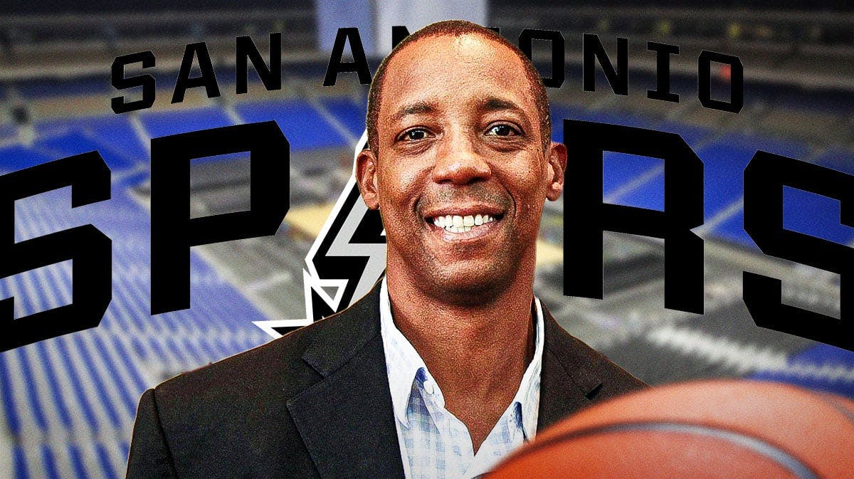 Sean Elliott image, Spurs logo, Alamodome image