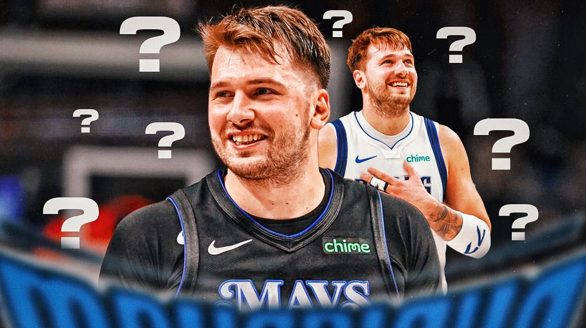 Mavericks' Luka Doncic with question marks around him
