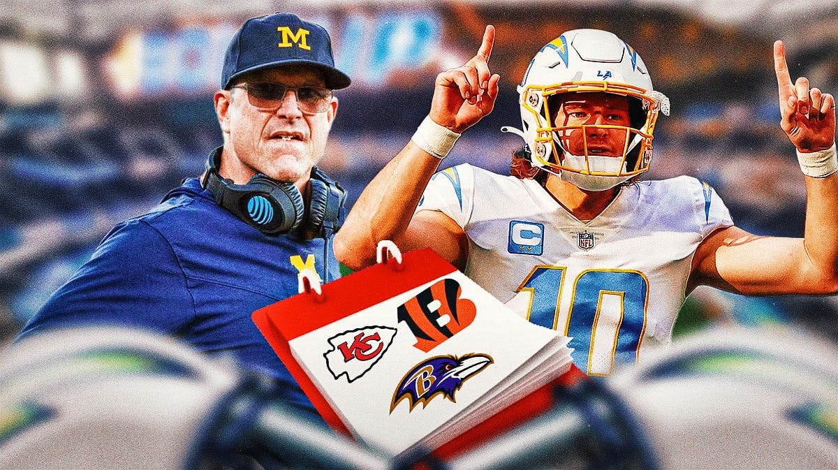 Chargers HC Jim Harbaugh, QB Justin Herbert with 2024 NFL schedule