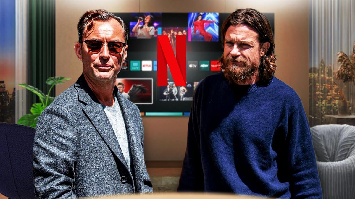 Jude Law, Jason Bateman, Netflix logo