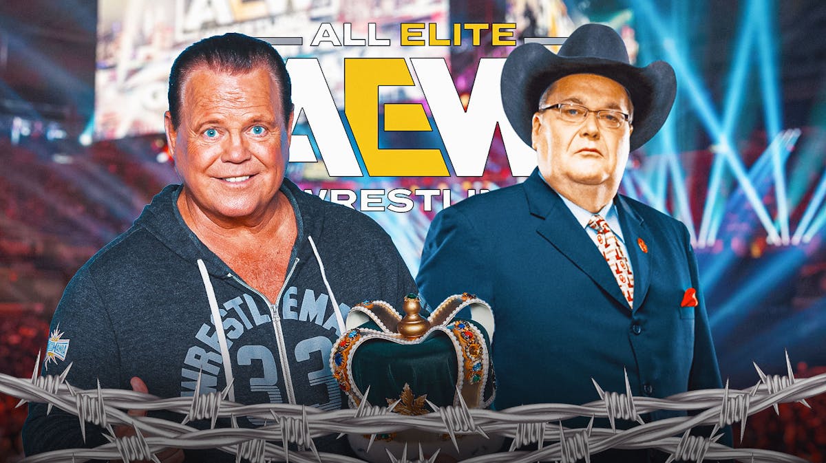 Jim Ross and Jerry Lawler with the AEW logo as the background.