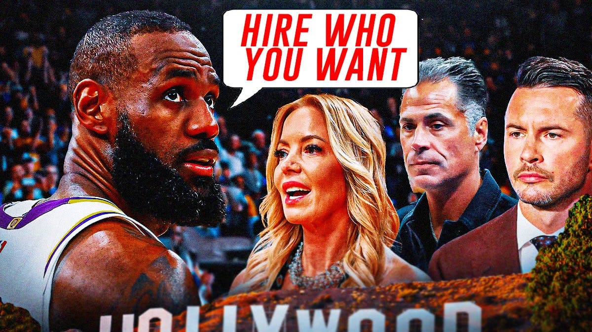 Lakers' LeBron James saying "hire who you want" to Rob Pelinka, Jeanie Buss and JJ Redick
