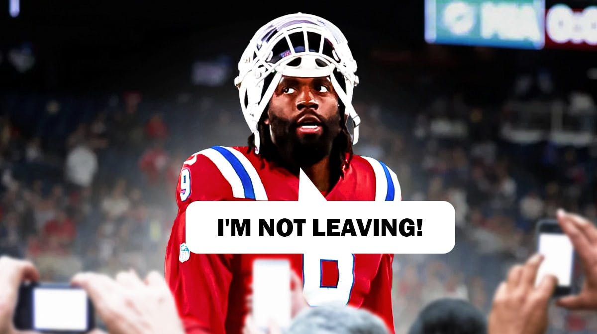 Patriots linebacker Matthew Judon saying "I'm Not Leaving!"