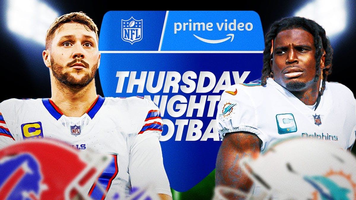 Amazon Thursday Night Football featuring Josh Allen of the Buffalo Bills and Tyreek Hill of the Miami Dolphins