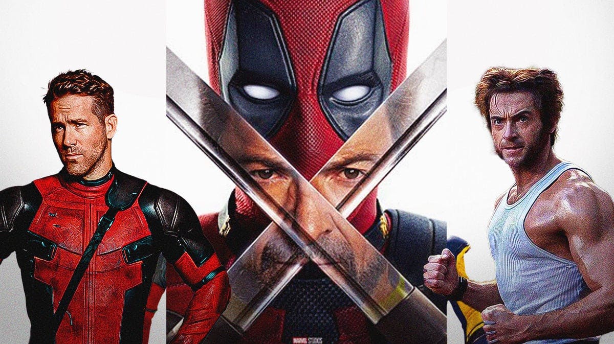 MCU Deadpool 3 poster with Ryan Reynolds as Deadpool and Hugh Jackman as Wolverine.
