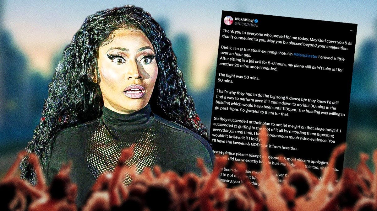 Nicki Minaj with X post about arrest.