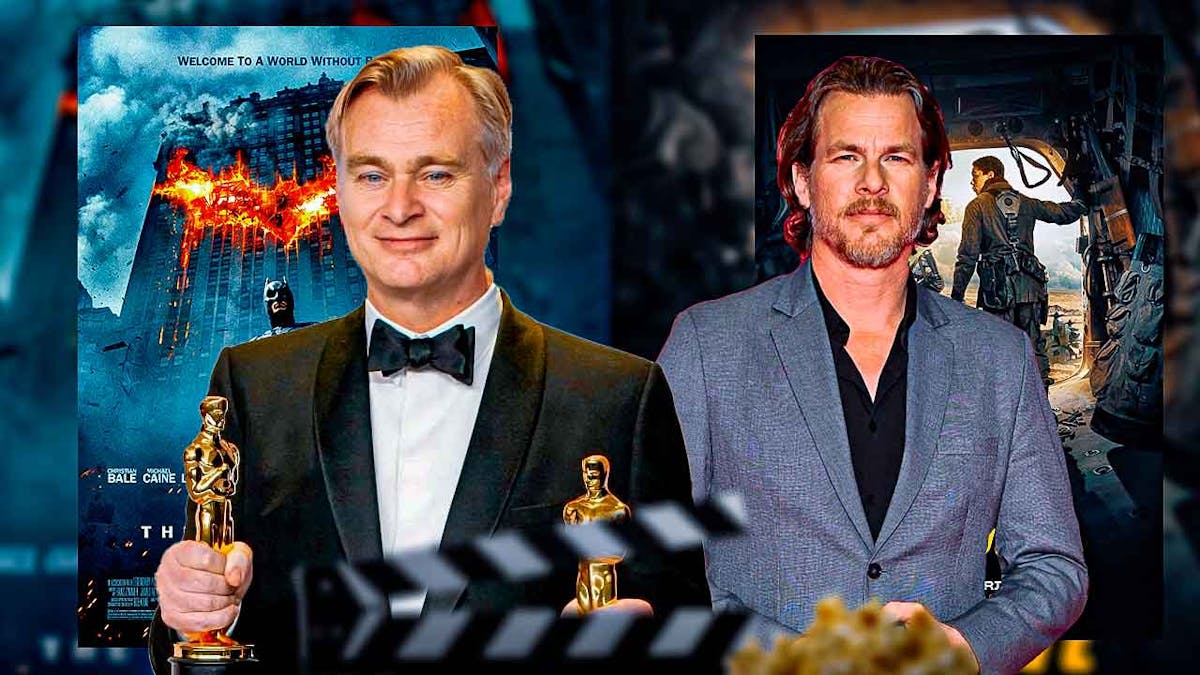 Christopher Nolan, Jonathan Nolan, The Dark Knight and Fallout posters