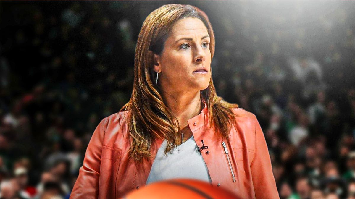 Connecticut Sun coach Stephanie White, with a neutral expression