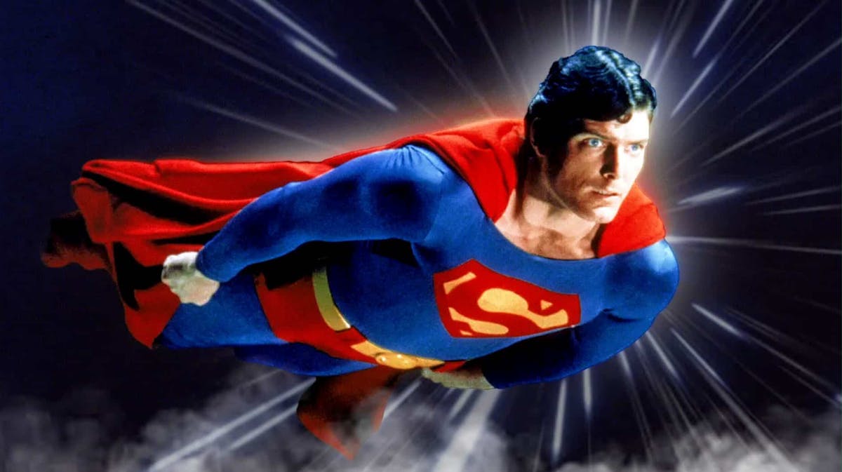 Christopher Reeve as Superman.