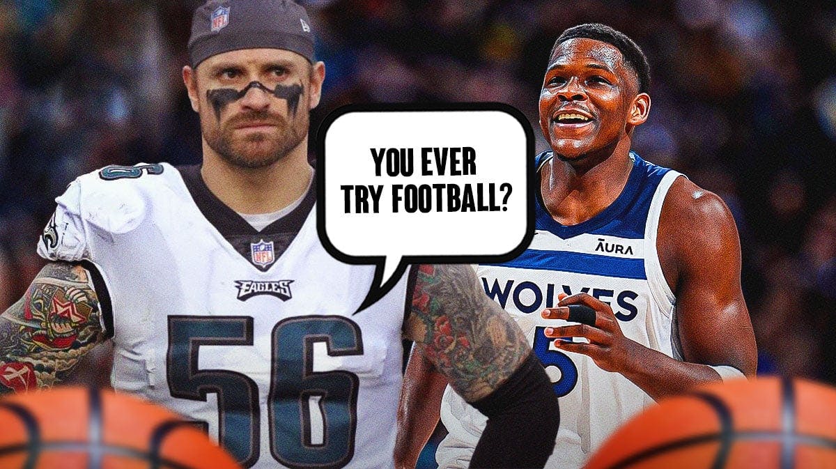 Chris Long tells Anthony Edwards "you ever try football?"
