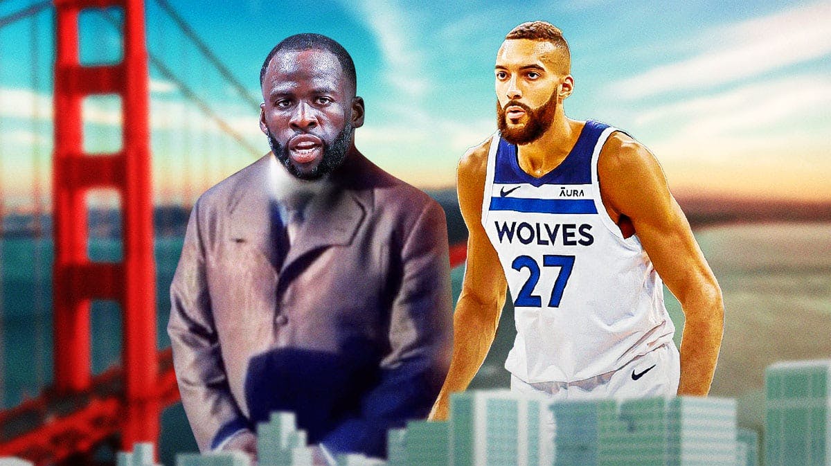Warriors' Draymond Green in the biggest hater meme, with Timberwolves' Rudy Gobert beside him