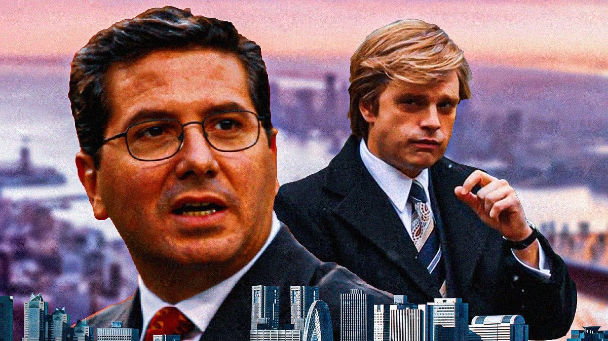 Daniel Snyder, and image from The Apprentice Donald Trump biopic movie coming out