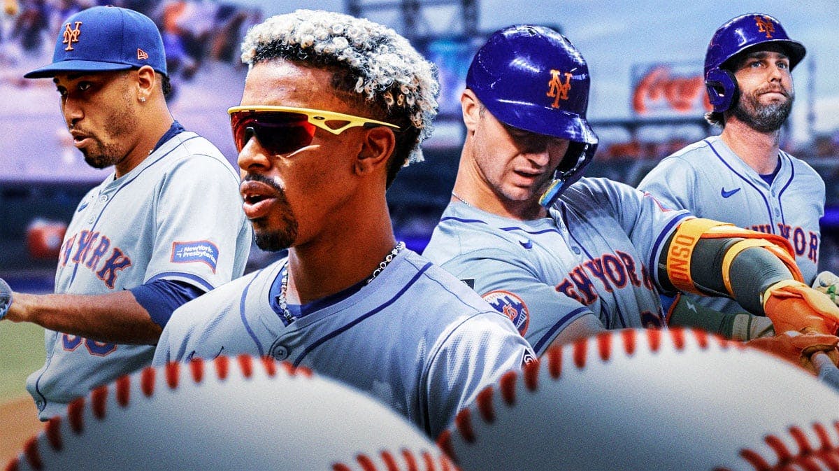 Photo: Francisco Lindor, Edwin Diaz, Pete Alonso, Jeff McNeil all looking fed up in Mets jerseys