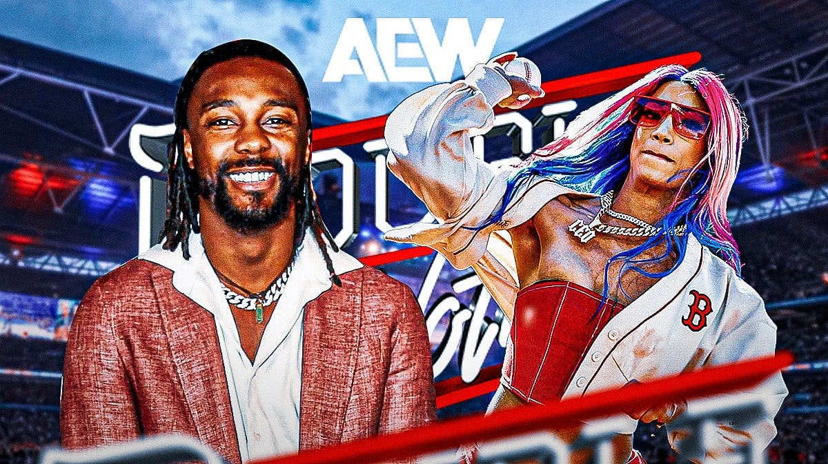 Swerve Strickland and Mercedes Mone with the 2024 AEW Double or Nothing logo as the background.
