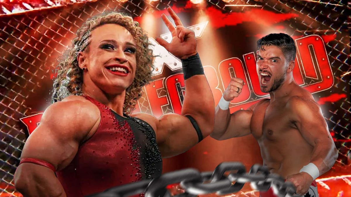 Jordynne Grace and "All Ego" Ethan Page with the 2024 NXT Battleground logo as the background.
