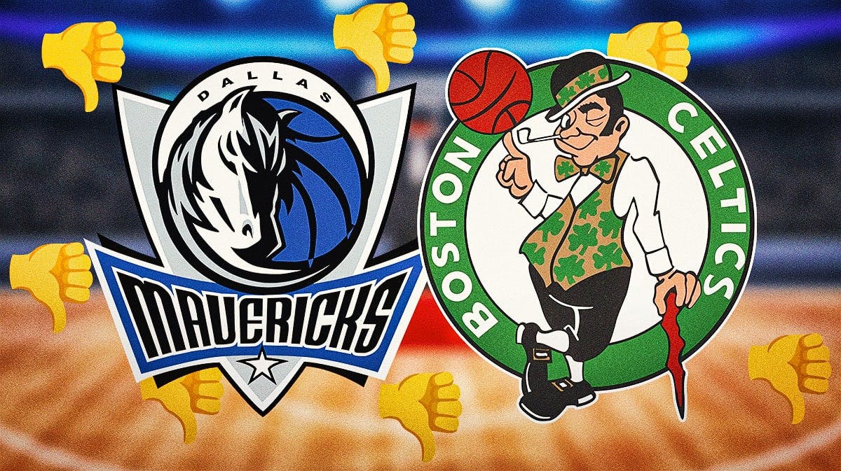 Dallas Mavericks and Boston Celtics logos