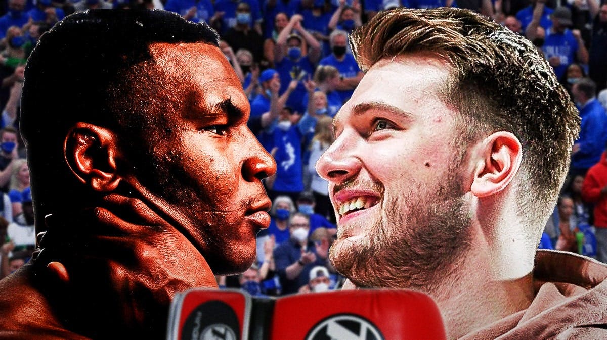 Mike Tyson face to face with Dallas Mavericks guard Luka Doncic