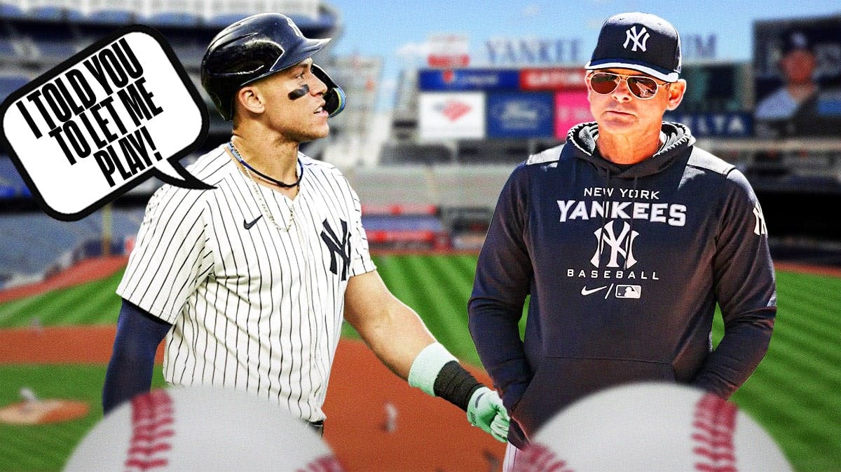 Aaron Judge tells Aaron Boone "I told you to let me play!"
