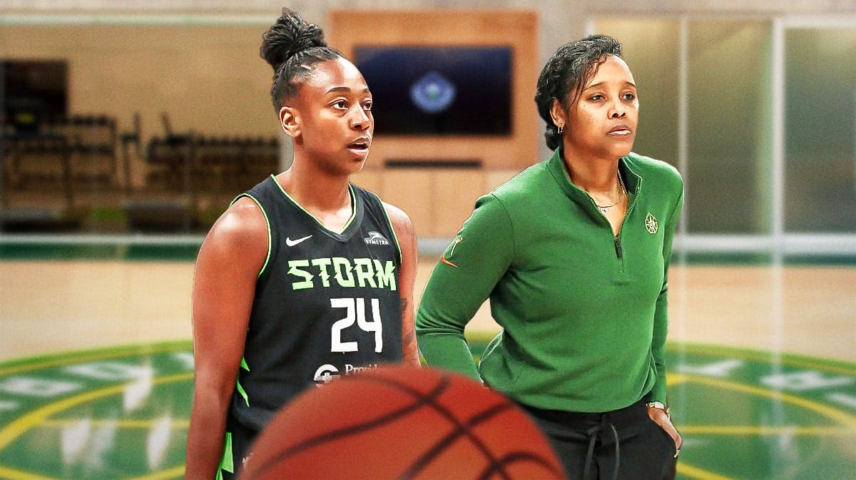 Seattle Storm player Jewell Loyd and Seattle Storm coach Noelle Quinn